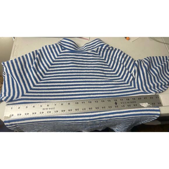 Lilly Pulitzer Cassi Popover Cane Blue Tropez Stripe Long Sleeve Sz XL Terry - Picture 6 of 12